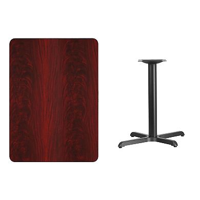 Emma and Oliver 30"x42" Rectangular Natural Laminate Table Top with 23.5"x29.5" Base