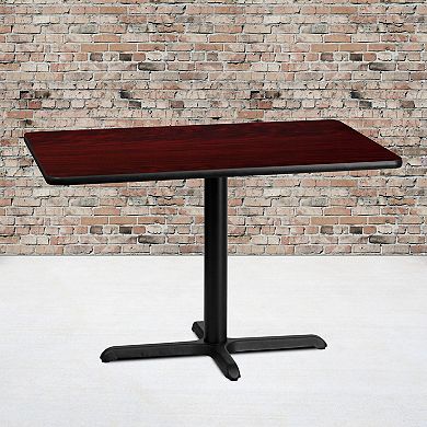 Emma and Oliver 30"x42" Rectangular Natural Laminate Table Top with 23.5"x29.5" Base