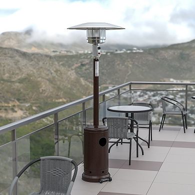 Emma and Oliver Outdoor Patio Heater - Bronze - 7.5 Feet Round Steel Patio Heater - 40,000 BTU's