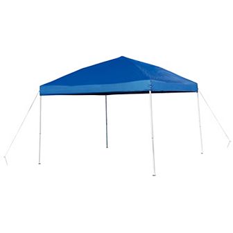 Emma and Oliver 10'x10' White Weather Resistant Easy Pop Up Event Straight Leg Instant Canopy Tent