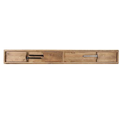 Emma and Oliver 8' x 12" Antique Rustic White Solid Pine Folding Farm Bench - Portable Bench
