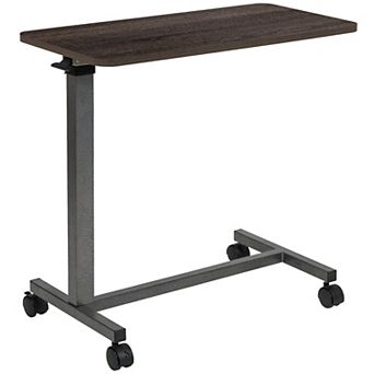 Emma and Oliver Adjustable Overbed Table with Wheels for Home and Hospital-Rolling Bedside Table