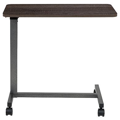 Emma and Oliver Adjustable Overbed Table with Wheels for Home and Hospital-Rolling Bedside Table