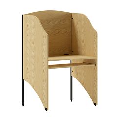 Emma + Oliver Triangular Natural Collaborative Adjustable Student Desk - Home and Classroom