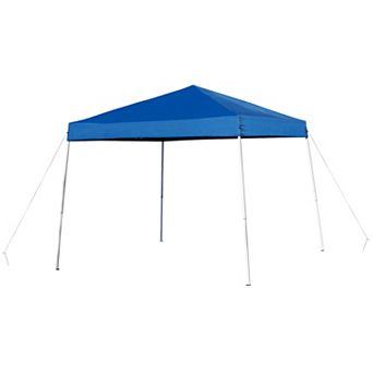 Emma and Oliver Tamar White 8'x8' Weather Resistant, UV Coated Pop Up Canopy Tent with Reinforced Corners, Height Adjustable Frame and Carry Bag