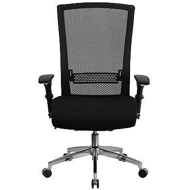 Emma and Oliver 24/7 300lb High Back Black LeatherSoft Ergonomic Office Chair-Seat Slider/Lumbar