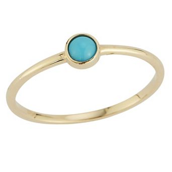 LUMINOR GOLD 14k Gold Turquoise Solitaire Ring