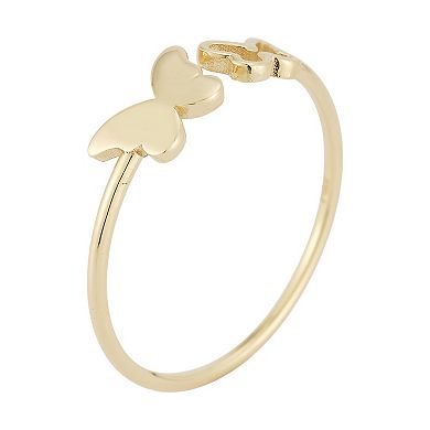 LUMINOR GOLD 14k Gold Double Butterfly Ring