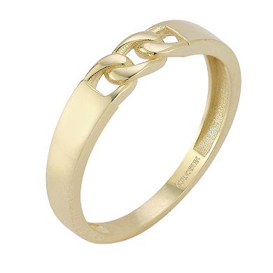 LUMINOR GOLD 14k Gold Tri Curb Link Ring