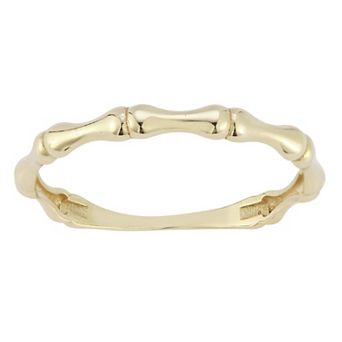 LUMINOR GOLD 14k Gold Bamboo Band Ring