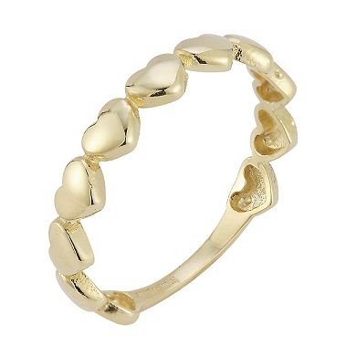 LUMINOR GOLD 14k Gold Puffed Heart Band Ring