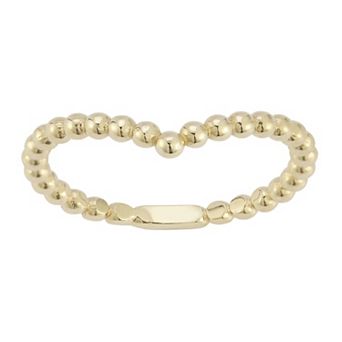 LUMINOR GOLD 14k Gold Triangle Bead Ring