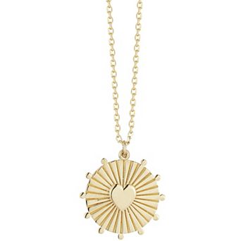 LUMINOR GOLD 14k Gold Heart Medallion Necklace