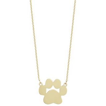 LUMINOR GOLD 14k Gold Dog Paw Necklace