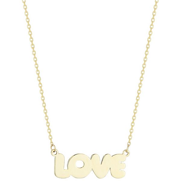 LUMINOR GOLD 14k Gold Bubble Love Necklace