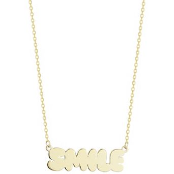 LUMINOR GOLD 14k Gold Bubble Smile Necklace