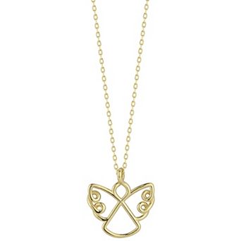 LUMINOR GOLD 14k Gold Open Angel Necklace