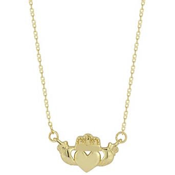LUMINOR GOLD 14k Gold Claddagh Necklace