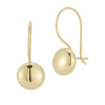 LUMINOR GOLD 14k Gold Polished Ball Earrings