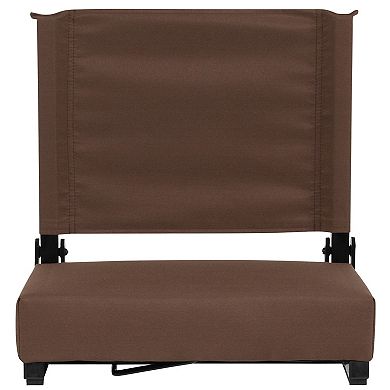 Emma and Oliver Set of 2 500 lb. Rated Lightweight Stadium Chair with Ultra-Padded Seat, Yellow