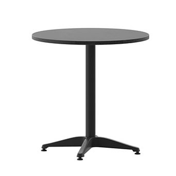 Emma and Oliver 27.5" Round Aluminum Indoor-Outdoor Table