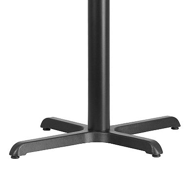 Emma and Oliver 23.75" x 30" Restaurant Table X-Base with 3" Dia. Table Height Column