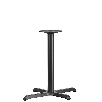 Emma and Oliver 23.75" x 30" Restaurant Table X-Base with 3" Dia. Table Height Column