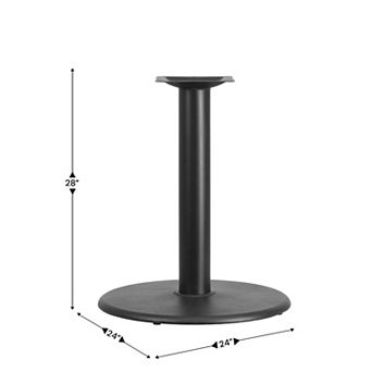 Emma and Oliver 24" Round Restaurant Table Base with 4" Dia. Table Height Column