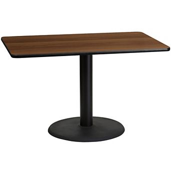 Emma and Oliver 30"x48" Rectangular Natural Laminate Table Top with 24"RD Base