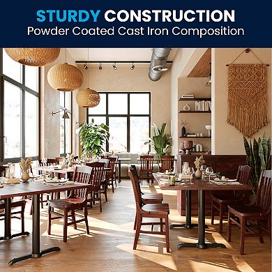 Emma and Oliver 5" x 22" Restaurant Table T-Base with 3" Dia. Table Height Column