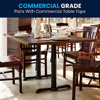 Emma and Oliver 5" x 22" Restaurant Table T-Base with 3" Dia. Table Height Column