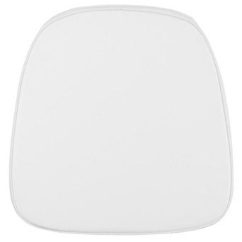 Emma and Oliver Indoor Soft Snow White Fabric Chiavari/Dining Chair Cushion