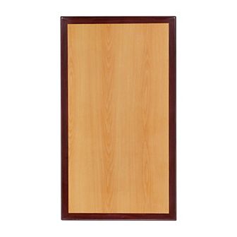 Emma and Oliver 30" x 42" Rectangular 2-Tone High-Gloss Cherry Resin Table Top