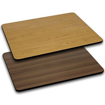Emma and Oliver 30"x48" Rectangular Natural/Walnut Reversible Laminate Table Top