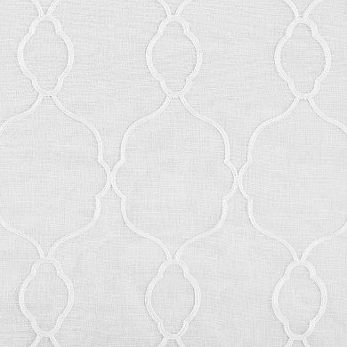 No. 918 Allerton Embroidered Light Filtering Rod Pocket Kitchen Curtain Valance & Tiers Set