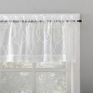 No. 918 Allerton Embroidered Light Filtering Rod Pocket Kitchen Curtain Valance & Tiers Set