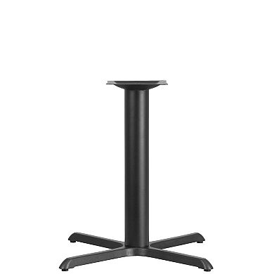 Emma and Oliver 33" x 33" Restaurant Table X-Base with 4" Dia. Table Height Column