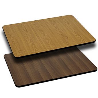 Emma and Oliver 24"x42" Rectangular Natural/Walnut Reversible Laminate Table Top
