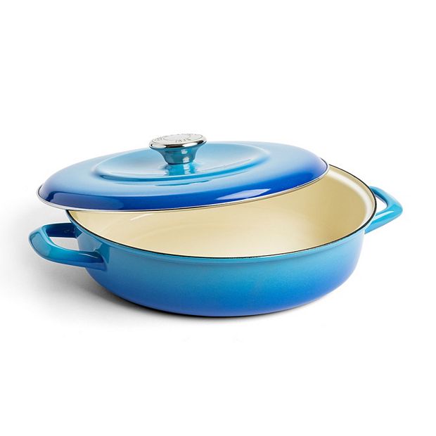 Merten and Storck, Enameled Iron 7-Quart Dutch Oven, Blue