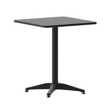 Emma and Oliver 23.5" Square Aluminum Indoor-Outdoor Table