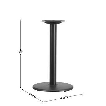 Emma and Oliver 18" Round Restaurant Table Base with 3" Dia. Table Height Column