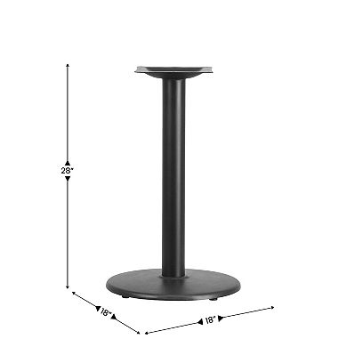 Emma and Oliver 18" Round Restaurant Table Base with 3" Dia. Table Height Column