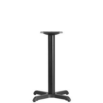 Emma and Oliver 22" x 22" Restaurant Table X-Base with 3" Dia. Table Height Column