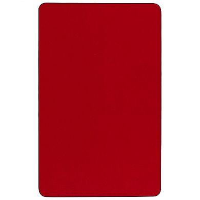 Emma and Oliver 30x60 Red Thermal Laminate Preschool Activity Table