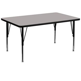 Emma and Oliver 36x72 Oak HP Laminate Preschool Activity Table