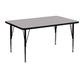 Emma and Oliver 30x48 Grey Thermal Laminate Preschool Activity Table