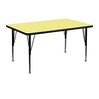 Emma and Oliver 30x48 Grey Thermal Laminate Preschool Activity Table