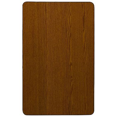 Emma and Oliver 30x72 Oak HP Laminate Adjustable Activity Table