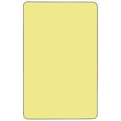 Emma and Oliver 24x48 Yellow Thermal Laminate Adjustable Activity Table