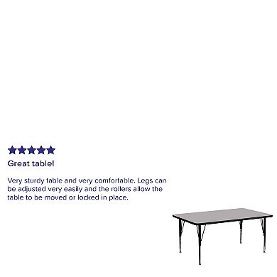 Emma and Oliver 30x72 Red Thermal Laminate Preschool Activity Table